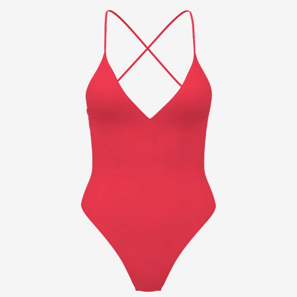 NWT VICTORIA'S SECRET SWIM
Essential Plunge Cheeky One-Piece Swimsuit M